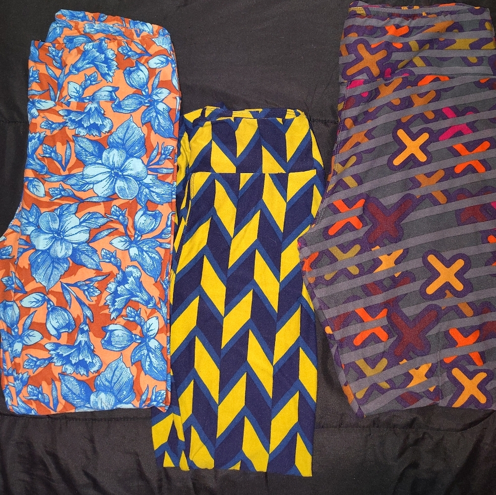 LuLaRoe Leggings Set - Blue, Orange, Yellow, Purple